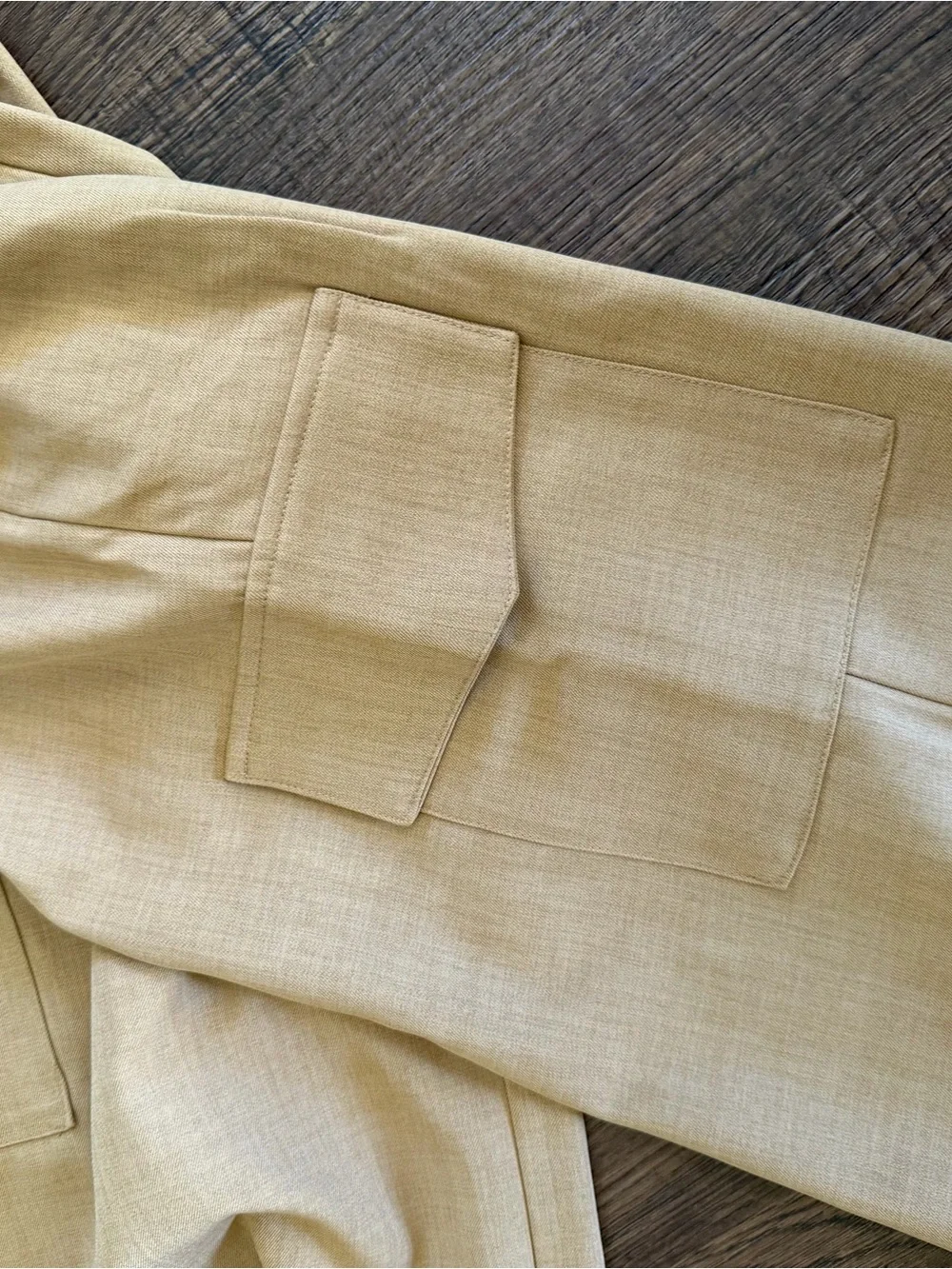 Women’s Pleated Chinos in Camel Tan - Picture 5 of 5